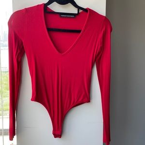Naked Wardrobe V neck bodysuit